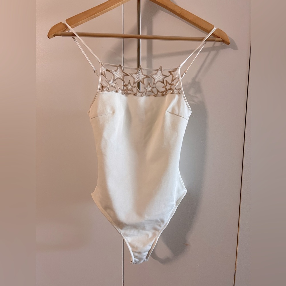 Fleur Du Mal Star-Embroidered Bodysuit
